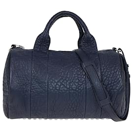 Alexander Wang-Sac de voyage Rocco en cuir grainé bleu marine d'Alexander Wang-Bleu