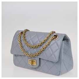 Chanel-Sac à rabat Chanel Grey Quilted Aged 224 Reissue 2.55-Gris