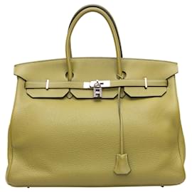 Hermès-Sac à main Birkin 40 en cuir Clémence Vert Chartreuse d'Hermès-Autre