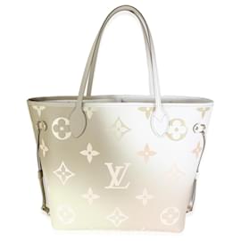 Louis Vuitton-Louis Vuitton Sunset Kaki Monogram Géant Printemps Dans La Ville Neverfull MM-Vert,Métallisé