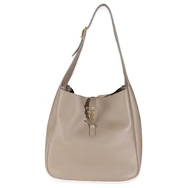 Saint Laurent-Sac Le 5 à 7 large en cuir grainé souple taupe Saint Laurent-Marron