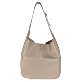 Saint Laurent-Sac Le 5 à 7 large en cuir grainé souple taupe Saint Laurent-Marron