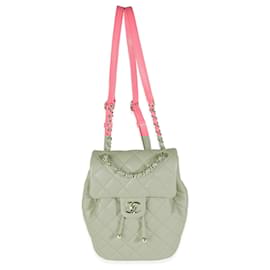 Chanel-Chanel Pink Quilted Caviar Drawstring Backpack Handbag-Pink