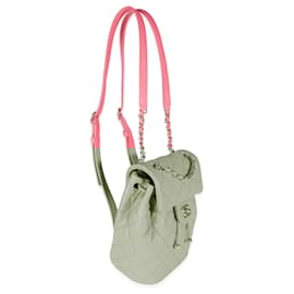 Chanel-Chanel Pink Quilted Caviar Drawstring Backpack Handbag-Pink