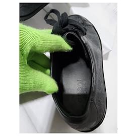 Gucci-Gucci Ace Brooklyn Graphite GG Supreme Low Top Sneakers Black/Grey Size 5.5-Grey