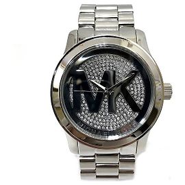Relógio de quartzo Michael Kors Runway Crystal Pave MK5544 Prata