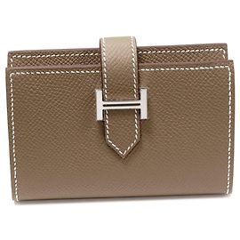 Hermès Hermes Béarn Mini Epsom Wallet Grey