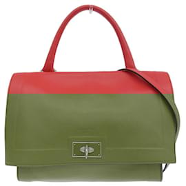 Givenchy-Givenchy Shark Medium 2-Way Handbag Red-Red