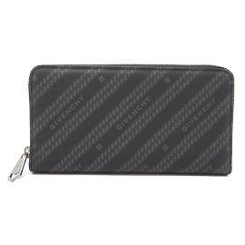 Billetera larga redonda Givenchy Castaño Negro