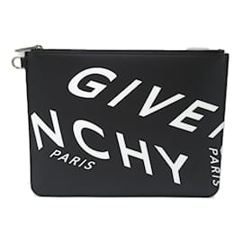 Givenchy-Givenchy Leather Clutch Bag-Black,White