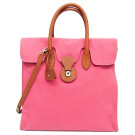 Borsa a mano Ricky di Ralph Lauren Marrone Rosa