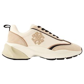 Baskets Good Luck - Tory Burch - Synthétique - Beige Marron Beige