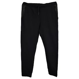 Fendi Logo Drawstring Track Pants in Black Cotton Black