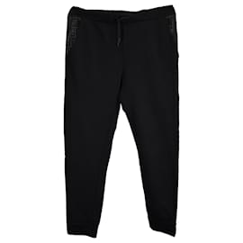 Fendi-Fendi Logo Drawstring Track Pants in Black Cotton-Black