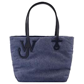 JW Anderson-Small Puffy Anchor Shopper Bag - J.W. Anderson - Polyester - Blue-Blue