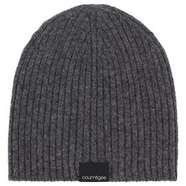 Ac Ribbed Beanie - Courreges - Wool - Grey Grey