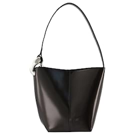 JW Anderson-The Jwa Corner Small Bucket Shoulder Bag - J.W. Anderson - Leather - Black-Black