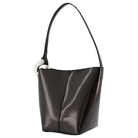 JW Anderson-The Jwa Corner Small Bucket Shoulder Bag - J.W. Anderson - Leather - Black-Black
