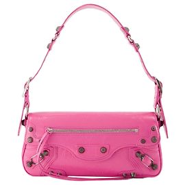 Le Cagole Sling S Bolsa de Ombro - Balenciaga - Couro - Rosa Rosa