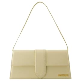 Jacquemus-Le Bambino Long Crossbody - Jacquemus - Leather - Ivory-Brown,Beige