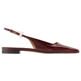 Bettina 10 Slingback - Paris Texas - Cuero - Burdeos Roja Burdeos