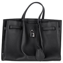 Sac tote Bogey Large de Lanvin en cuir noir Noir