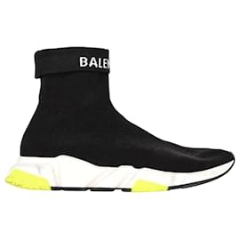 Balenciaga-Balenciaga Speed Trainer Shoes in Black Polyester-Black
