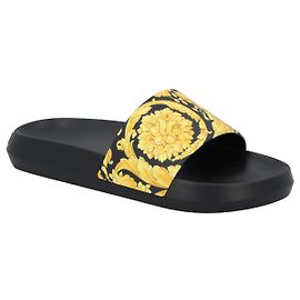 Versace Barocco Bathing Slides Black