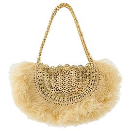 Paco Rabanne Raffia Shopper Tasche - Rabanne - Raffia - Neutral Weiß
