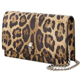 Alexander Mcqueen-Small Skull Clutch - Alexander McQueen - Synthetic Leather - Printed-Other,Python print