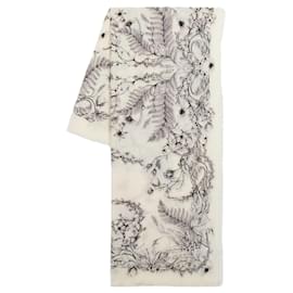 Alexander Mcqueen-Fern Skull Scarf - Alexander McQueen - Wool - Ivory/Black-White