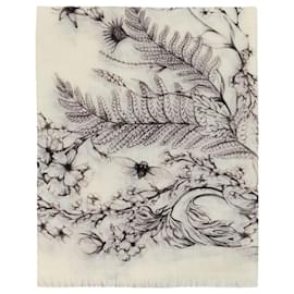 Alexander Mcqueen-Fern Skull Scarf - Alexander McQueen - Wool - Ivory/Black-White