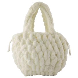 JW Anderson Bolsa de compras pequena em cobertor - J.W. Anderson - Algodão - Branco Branco