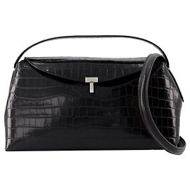 Totême T-Lock Top Handle Bag - TOTEME - Leather  - Black Black