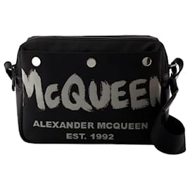Alexander Mcqueen-Camera Crossbody - Alexander McQueen - Polyester - Black-Black