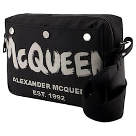 Alexander Mcqueen-Camera Crossbody - Alexander McQueen - Polyester - Black-Black