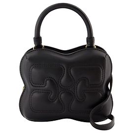 Borsa a tracolla Butterfly Small - Ganni - Pelle sintetica - Nero Nero