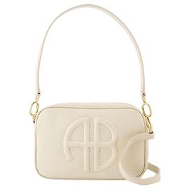 Bolsa transversal Lili - ANINE BING - Couro - Bege Marrom Bege
