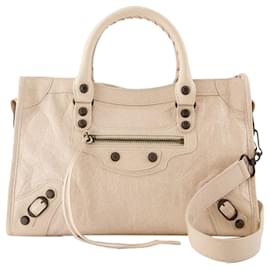 Balenciaga-Le City Small Purse - Balenciaga - Leather - Beige-Brown,Beige