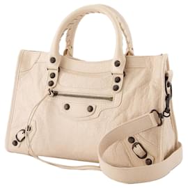 Balenciaga-Le City Small Purse - Balenciaga - Leather - Beige-Brown,Beige