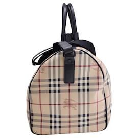 Burberry-Burberry Haymarket Check Holdall Bag in Cream Coated Canvas-White,Cream