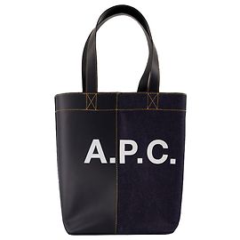 Apc Borsa Tote Axel - A.P.C. - Cotone - Blu Navy Blu