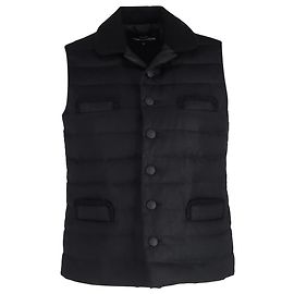 Comme Des Garcons Puffer-Weste Tricot Comme des garçons aus schwarzer Wolle Schwarz