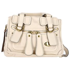 Sac à main Chloé Bay en cuir blanc Blanc Écru