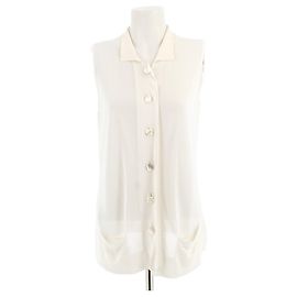 Top Hermès T.FR 42 Viscose Cru