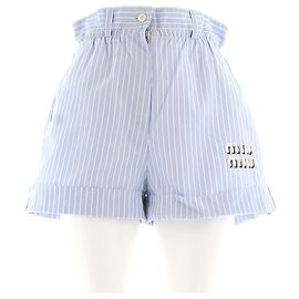MIU MIU Shorts T.IT 38 Baumwolle Blau