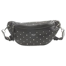 Jimmy Choo York schwarze Leder Bauchtasche Schwarz