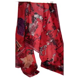 Sciarpa lunga Christian Lacroix. Rosso