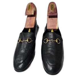 Gucci-Gucci Horsebit Leather Loafers Black Size 37-Black