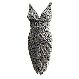 Diane Von Furstenberg Robe en soie mesh DvF Aslin avec fronces Multicolore